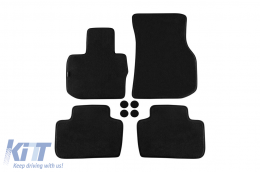 Three-layer textile floor mats suitable for BMW X3 G01 after 2017, X4 G02 after 2018, set of 4 pieces, black - ABFMB6022444