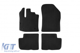 Three-layer textile floor mats suitable for Dacia Lodgy after 2012, with 5 or 7 seats, set of 4 pieces, black - ABFMD6022418