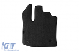 Three-layer textile floor mats suitable for Dacia Lodgy after 2012, with 5 or 7 seats, set of 4 pieces, black-image-6242432