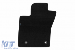 Three-layer textile floor mats suitable for Fiat Tipo station wagon, hatchback after 2016, set of 4 pieces, black-image-6242313