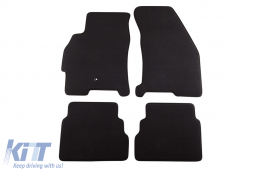 Three-layer textile floor mats suitable for Ford Mondeo 1993-2000, set of 4 pieces, black - ABFMF6022215