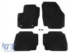 Three-layer textile floor mats suitable for Ford Mondeo 2007-2012, set of 4 pieces, black - ABFMF6022330