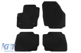 Three-layer textile floor mats suitable for Ford Mondeo 2012-2014, set of 4 pieces, black - ABFMF6022391