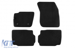 Three-layer textile floor mats suitable for Ford Mondeo 2014-2022, set of 4 pieces, black - ABFMF6022473