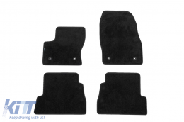 Three-layer textile floor mats suitable for Ford Kuga 2015-2020, set of 4 pieces, black - ABFMF6022474