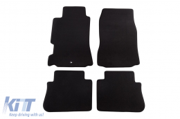 Three-layer textile floor mats suitable for Honda Legend 1997-2006, set of 4 pieces, black - ABFMH6022235