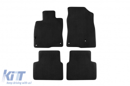 Three-layer textile floor mats suitable for Honda Civic X after 2017, 5 doors, set of 4 pieces, black - ABFMH6022395