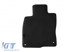 Three-layer textile floor mats suitable for Honda Civic X after 2017, 5 doors, set of 4 pieces, black-image-6242337