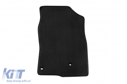 Three-layer textile floor mats suitable for Honda Civic X after 2017, 5 doors, set of 4 pieces, black-image-6242338