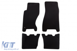 Three-layer textile floor mats suitable for Jeep Grand Cherokee 2004-2010, set of 4 pieces, black - ABFMJ6022185