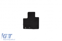 Three-layer textile floor mats suitable for Kia Sorento 2009-2012 with 7 seats, set of 5 pieces, black-image-6242270