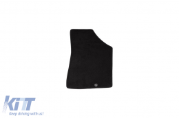 Three-layer textile floor mats suitable for Kia Sorento 2009-2012 with 7 seats, set of 5 pieces, black-image-6242271