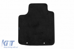 Three-layer textile floor mats suitable for Kia Picanto 2011-2017, set of 4 pieces, black-image-6242544