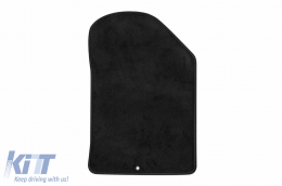 Three-layer textile floor mats suitable for Kia Picanto 2011-2017, set of 4 pieces, black-image-6242545