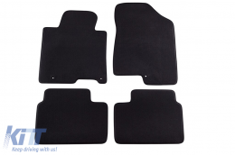 Three-layer textile floor mats suitable for Kia Ceed, Pro Ceed 2012-2018, set of 4 pieces, black - ABFMK6022471