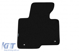 Three-layer textile floor mats suitable for Kia Carens 2013-2018, with 5 or 7 seats, set of 4 pieces, black-image-6242665