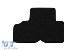 Three-layer textile floor mats suitable for Kia Carens 2013-2018, with 5 or 7 seats, set of 4 pieces, black-image-6242667