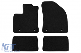 Three-layer textile floor mats suitable for Lexus CT after 2011, set of 4 pieces, black - ABFML6022360