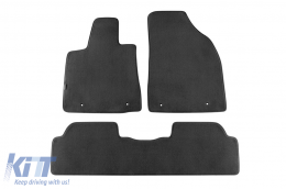 Three-layer textile floor mats suitable for Lexus RX 2009-2015, made of Petex Style material, set of 3, black - ABFML6022361