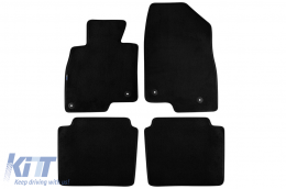 Three-layer textile floor mats suitable for Mazda 6 sedan after 2013, set of 4 pieces, black - ABFMM6022170