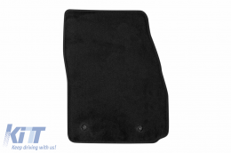 Three-layer textile floor mats suitable for Mazda 5 2010-2018, with 5 or 7 seats, made of 3 parts, black-image-6241727
