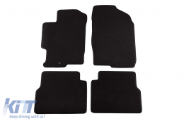 Three-layer textile floor mats suitable for Mazda 6 2002-2008, set of 4 pieces, black - ABFMM6022241