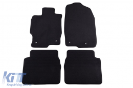 Three-layer textile floor mats suitable for Mazda 6 sedan, wagon 2008-2013, set of 4 pieces, black - ABFMM6022281