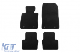 Three-layer textile floor mats suitable for MAZDA 2 AFTER 2015, set of 4 pieces, black - ABFMM6022282
