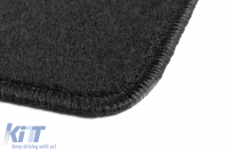 Three-layer textile floor mats suitable for MAZDA 2 AFTER 2015, set of 4 pieces, black-image-6241886