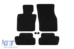 Three-layer textile floor mats suitable for Mini One F56 3 doors, Cooper after 2014, set of 4 pieces, black - ABFMM6022320