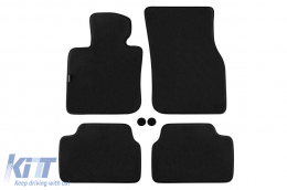 Three-layer textile floor mats suitable for Mini Cooper F55 after 2014, set of 4 pieces, black - ABFMM6022381