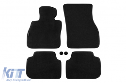 Three-layer textile floor mats suitable for Mini Clubman F54 after 2015, set of 4 pieces, black - ABFMM6022385