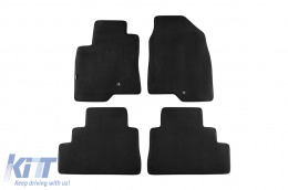 Three-layer textile floor mats suitable for Opel Antara 2006-2017, set of 4 pieces, black - ABFMO6022410