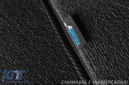 Three-layer textile floor mats suitable for Opel Meriva 2010-2017, set of 4 pieces, black-image-6242405