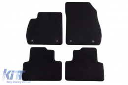 Three-layer textile floor mats suitable for Opel Zafira C 2012-2019, with 5 or 7 seats, set of 4 pieces, black - ABFMO6022414