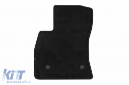 Three-layer textile floor mats suitable for Opel Combo 2012-2018, with 5 or 7 seats, set of 4 pieces, black-image-6242579