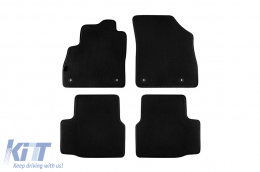 Three-layer textile floor mats suitable for Opel Astra K 2015-2021, set of 4 pieces, black - ABFMO6022482