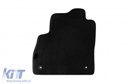 Three-layer textile floor mats suitable for Opel Astra K 2015-2021, set of 4 pieces, black-image-6242700