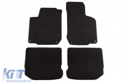 Three-layer textile floor mats suitable for Seat Toledo, Leon 1999-2005, set of 4 pieces, black - ABFMS6022184