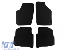 Three-layer textile floor mats suitable for Seat Ibiza, Cordoba 2002-2008, set of 4 pieces, black - ABFMS6022219