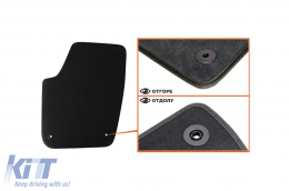 Three-layer textile floor mats suitable for Seat Ibiza, Cordoba 2002-2008, set of 4 pieces, black-image-6241648