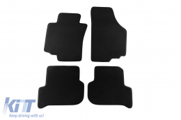 Three-layer textile floor mats suitable for Seat Altea, Toledo 2004-2009, set of 4 pieces, black - ABFMS6022255