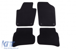 Three-layer textile floor mats suitable for Seat Ibiza, Ibiza CT 2008-2017, set of 4 pieces, black - ABFMS6022257