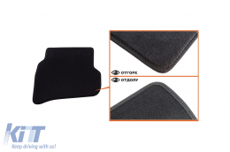 Three-layer textile floor mats suitable for Seat Ibiza, Ibiza CT 2008-2017, set of 4 pieces, black-image-6241796