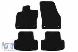 Three-layer textile floor mats suitable for Seat Ateca after 2016, set of 4 pieces, black - ABFMS6022372