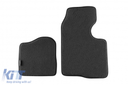 Three-layer textile floor mats suitable for Seat Tarraco after 2019, for third row seats, set of 2 pieces, black - ABFMS6022470