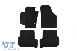 Three-layer textile floor mats suitable for Skoda Yeti 2009-2017, set of 4 pieces, black - ABFMS6022245