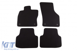 Three-layer textile floor mats suitable for Skoda Octavia sedan, combi 2013-2020, set of 4 pieces, black - ABFMS6022247