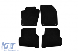 Three-layer textile floor mats suitable for Skoda Fabia hatchback, combi after 2014, set of 4 pieces, black - ABFMS6022295