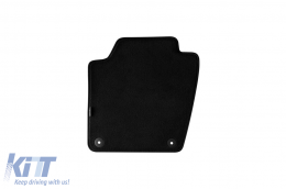 Three-layer textile floor mats suitable for Skoda Fabia hatchback, combi after 2014, set of 4 pieces, black-image-6241927